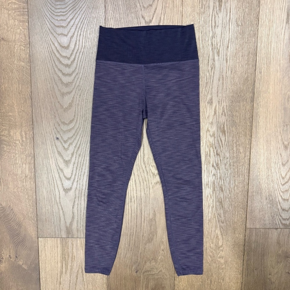 Vuori Women's Ribbed Dark Purple Leggings